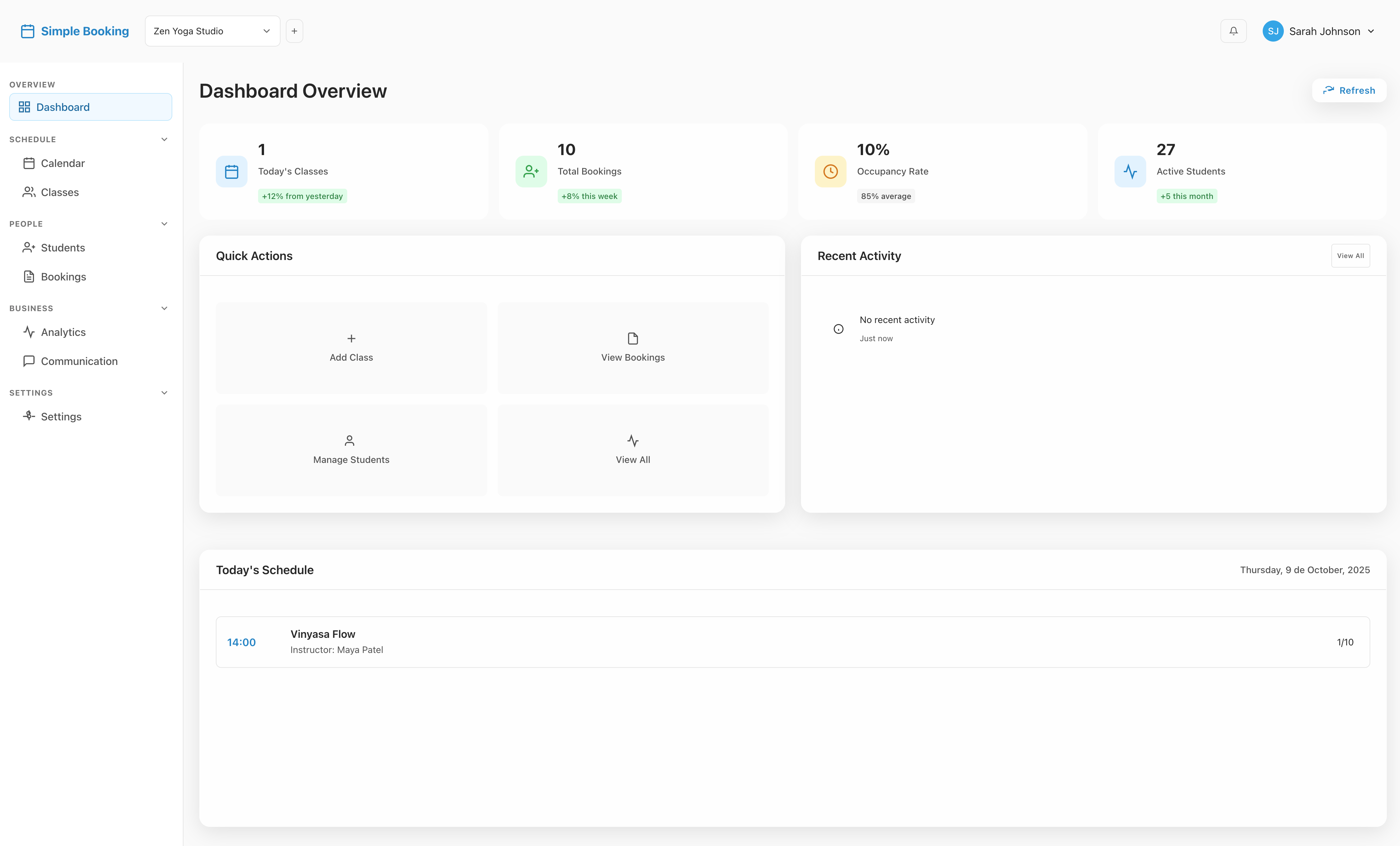 Dashboard Screenshot