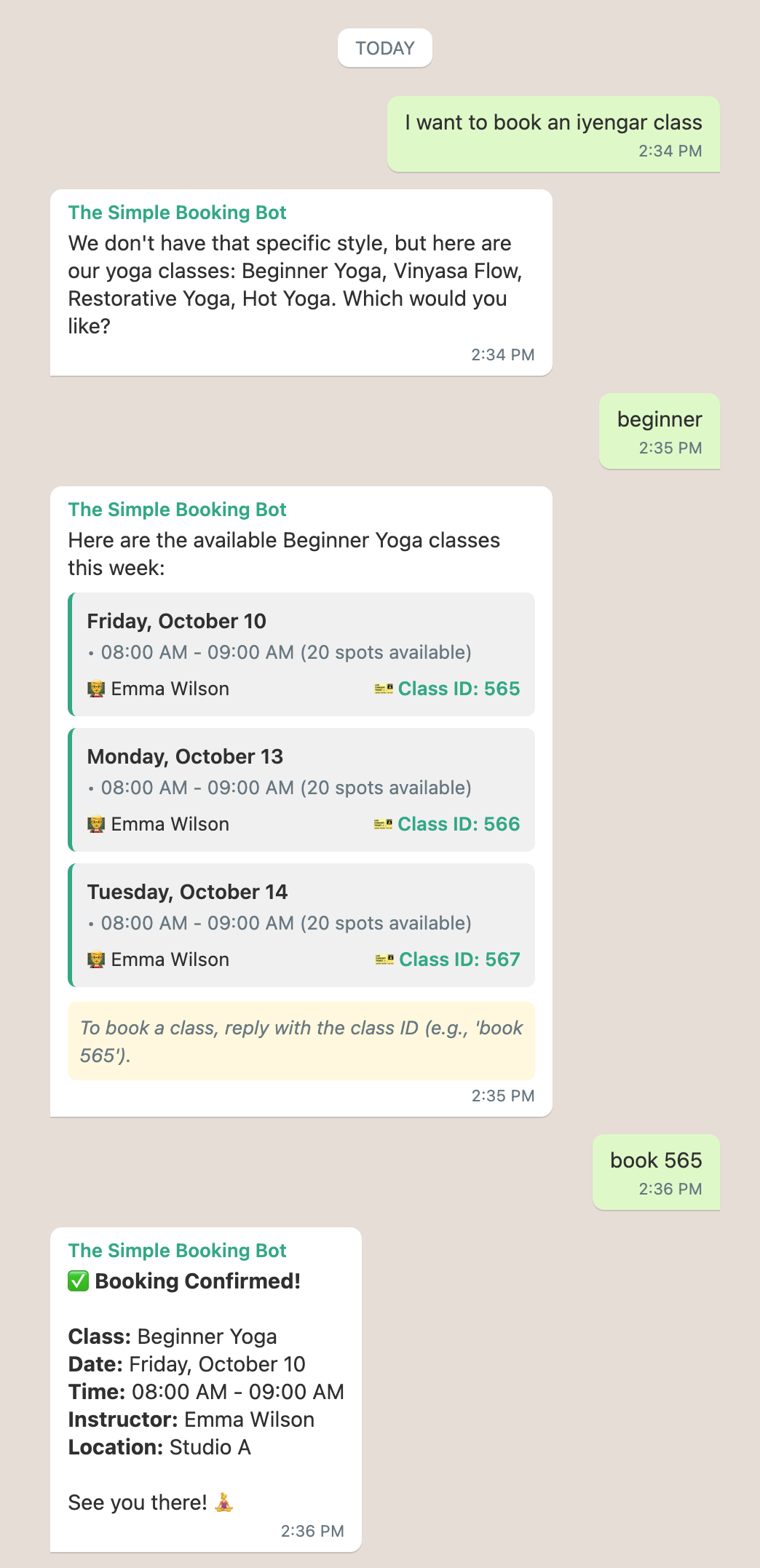 Whatsapp Conversation